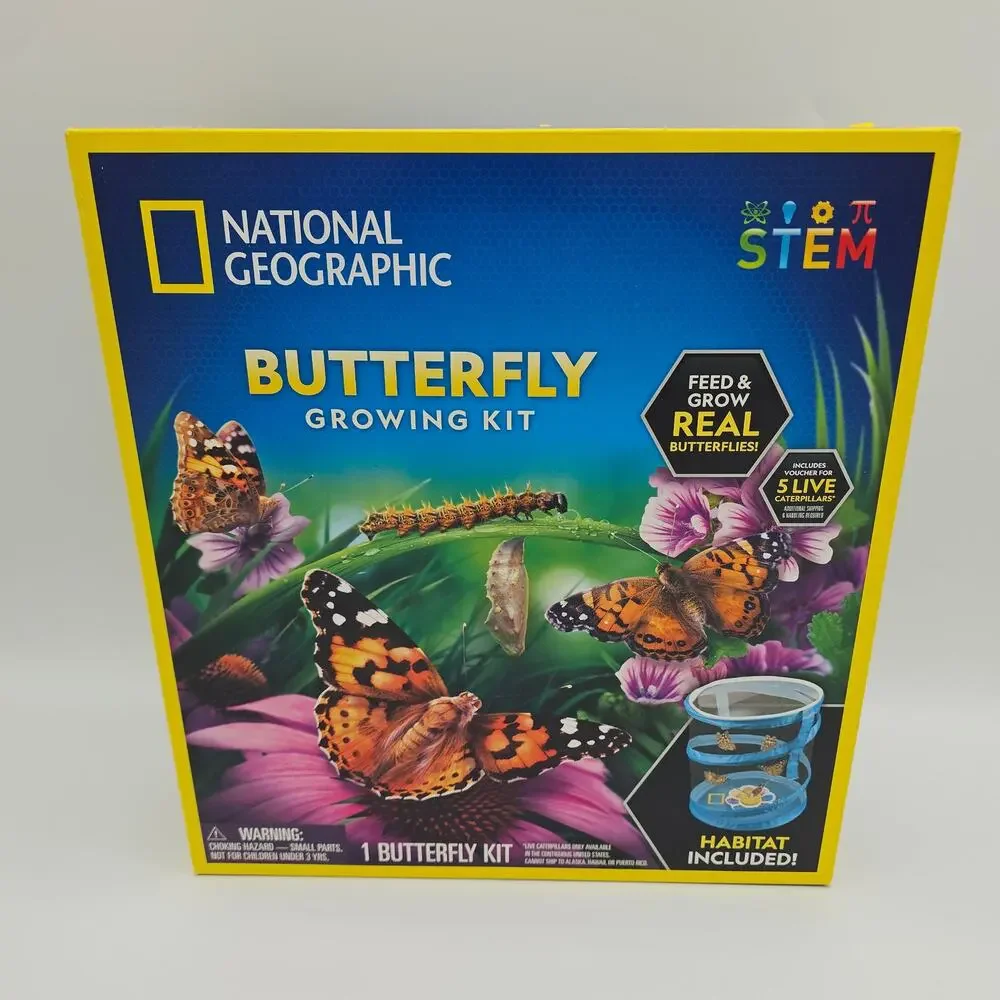 NATIONAL GEOGRAPHIC‎ Butterfly Growing Kit - Butterfly Habitat Kit OG Feed Learn